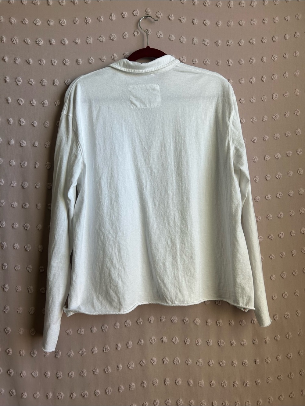 Frank & Eileen Patrick Popover Henley Sz L White - Picture 2 of 6